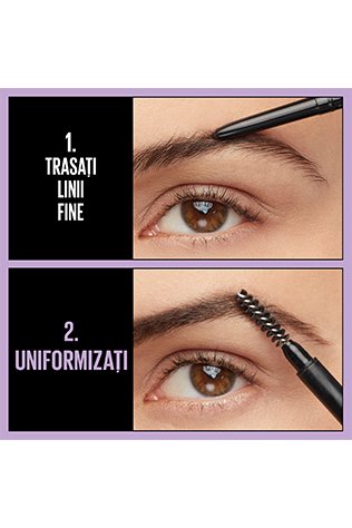 Pasii utilizarii Brow Ultra Slim Creion pentru definirea sprancenelor