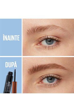 Inainte si dupa utilizarea Brow Gel Tint Vopsea gel semi-permanenta pentru sprancene Light Brown