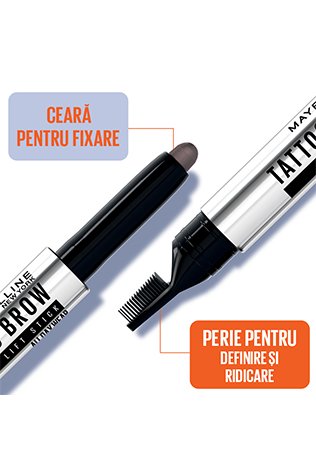 Brow Lift Stick Creion pentru fixarea sprancenelor  cu ceara pentru fixare si perie pentru definire si ridicare