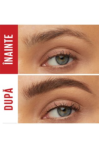 Inainte si dupa utilizarea TATTOO BROW GEL pentru stilizarea sprancenelor