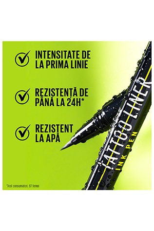 Tattoo Liner Tuș de ochi lichid - avantaje