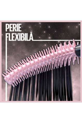 Mascara Lash Sensation Sky High Cosmic Black utilata cu o perie flexibila