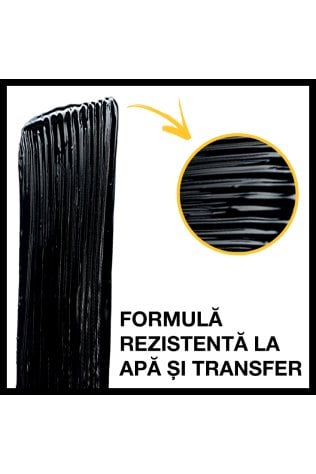 Produsul Volum express colossal up to 36 hour cu o formula rezistenta la apa si transfer