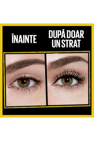 Efectul Maybelline Mascara Colossal Big Shot inainte si dupa